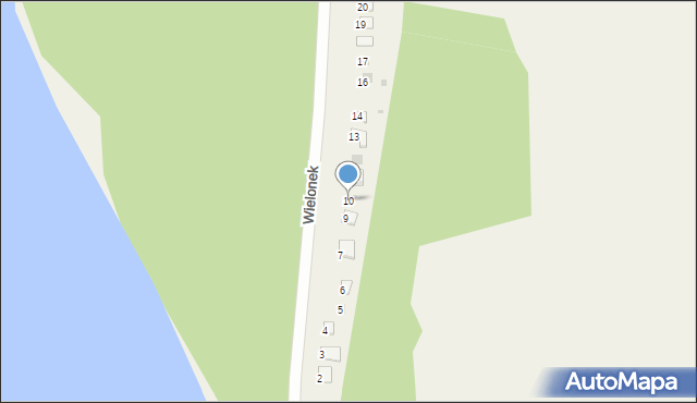 Cierplewo, Wielonek, 10, mapa Cierplewo