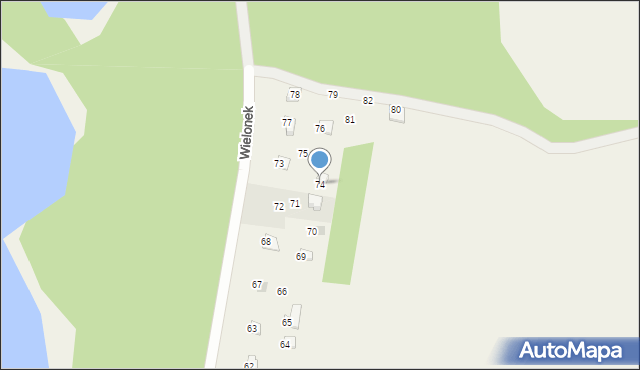 Cierplewo, Wielonek, 74, mapa Cierplewo