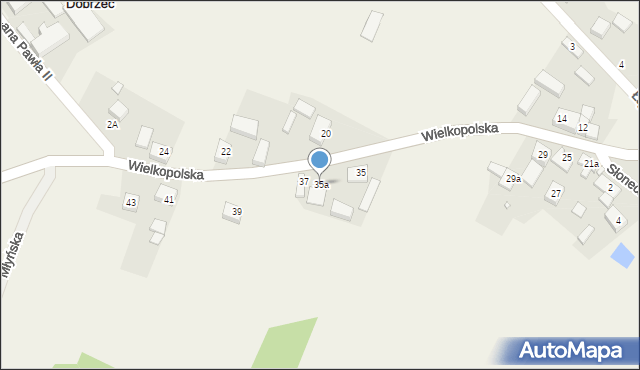 Cieszyn, Wielkopolska, 35a, mapa Cieszyna