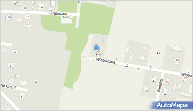 Cisie, Wiatraczna, 1, mapa Cisie