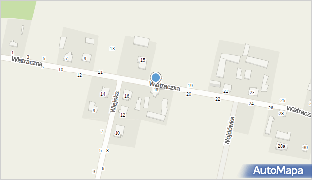 Cisie, Wiatraczna, 18, mapa Cisie