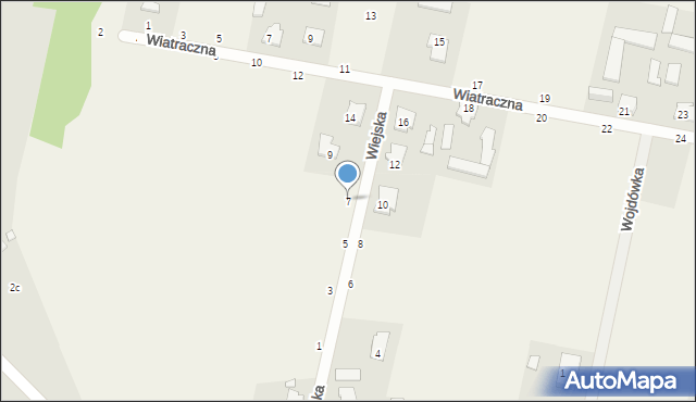 Cisie, Wiejska, 7, mapa Cisie