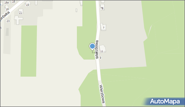 Cisie, Wierzbowa, 12, mapa Cisie