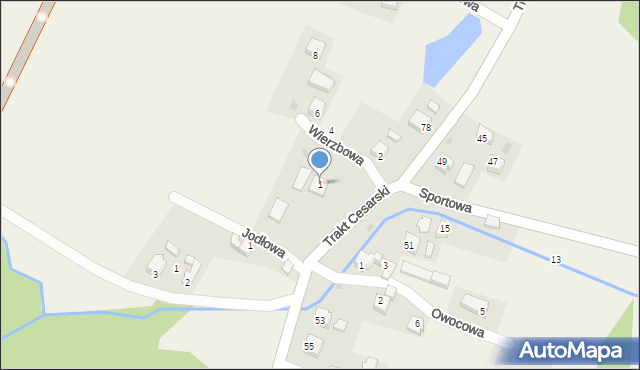 Cisiec, Wierzbowa, 1, mapa Cisiec