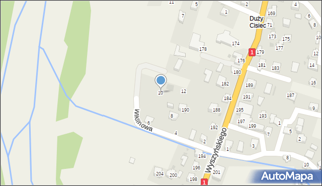Cisiec, Wiklinowa, 10, mapa Cisiec