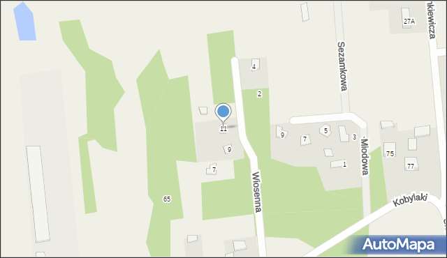 Ćmińsk, Wiosenna, 11, mapa Ćmińsk