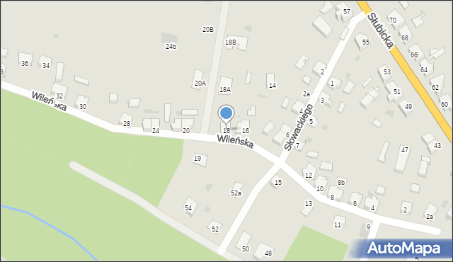 Cybinka, Wileńska, 18, mapa Cybinka