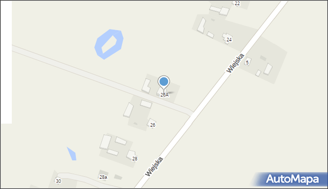 Cyców, Wiejska, 26A, mapa Cyców