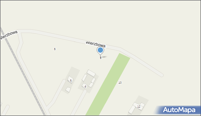 Cygów, Wierzbowa, 8, mapa Cygów