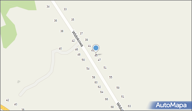 Czajowice, Widokowa, 45, mapa Czajowice