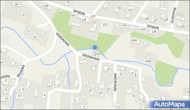 Czaniec, Widokowa, 1, mapa Czaniec