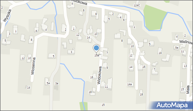 Czaniec, Widokowa, 10a, mapa Czaniec