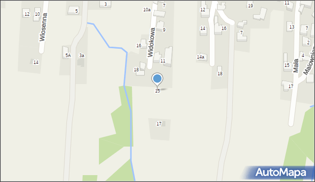 Czaniec, Widokowa, 15, mapa Czaniec