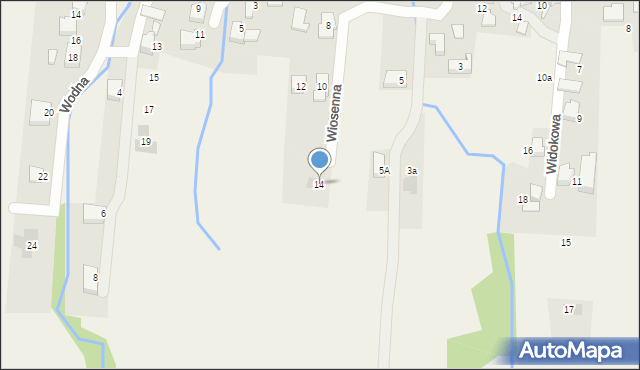 Czaniec, Wiosenna, 14, mapa Czaniec