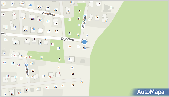 Czapury, Wiązowa, 2b, mapa Czapury