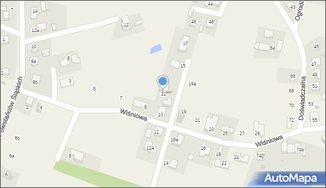 Czarków, Wiśniowa, 11, mapa Czarków