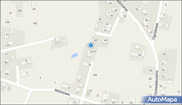 Czarków, Wiśniowa, 17, mapa Czarków