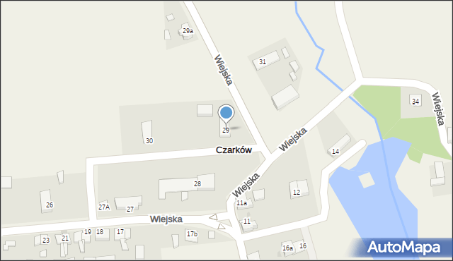 Czarków, Wiejska, 29, mapa Czarków