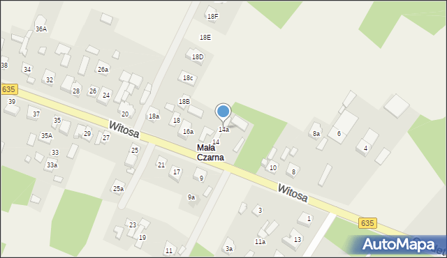 Czarna, Witosa Wincentego, 14a, mapa Czarna