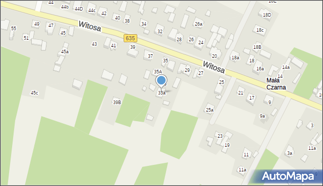 Czarna, Witosa Wincentego, 33a, mapa Czarna