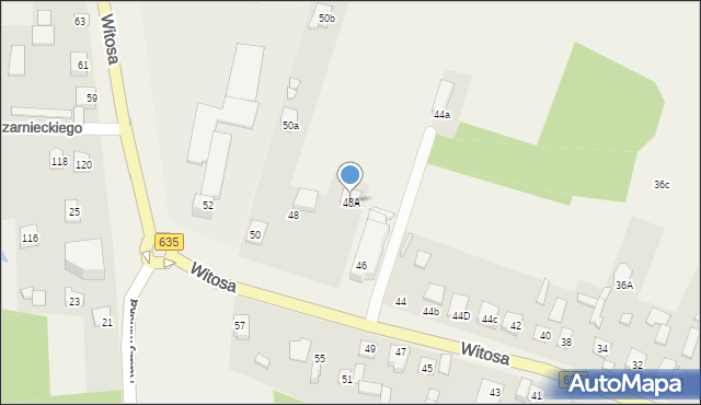 Czarna, Witosa Wincentego, 48A, mapa Czarna
