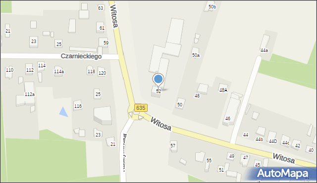 Czarna, Witosa Wincentego, 52, mapa Czarna
