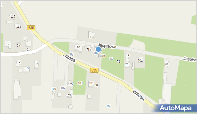 Czarna, Witosa Wincentego, 78b, mapa Czarna