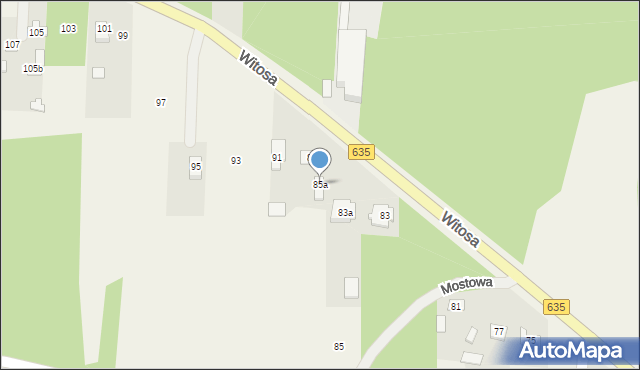 Czarna, Witosa Wincentego, 85a, mapa Czarna