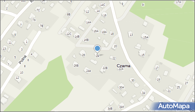 Czarna, Witosa Wincentego, 24, mapa Czarna