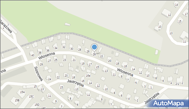 Czarna Białostocka, Wiosenna, 24, mapa Czarna Białostocka