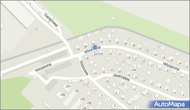 Czarna Białostocka, Wiosenna, 27, mapa Czarna Białostocka