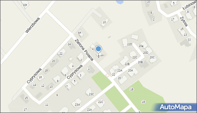 Czarne Błoto, Wierzbowa, 6, mapa Czarne Błoto