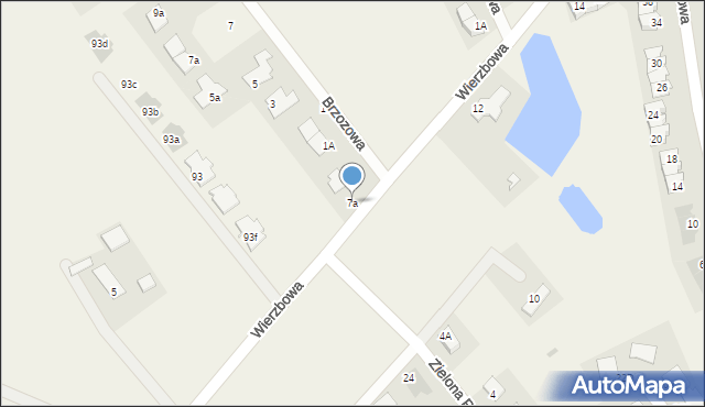 Czarne Błoto, Wierzbowa, 7a, mapa Czarne Błoto