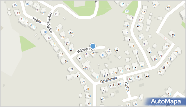 Czarnków, Wiosenna, 6, mapa Czarnków