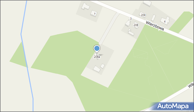 Czarnylas, Wierzbowa, 5, mapa Czarnylas