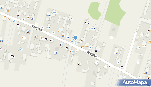 Cząstków Polski, Wiejska, 54, mapa Cząstków Polski