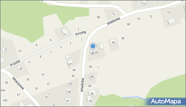 Czechówka, Wielicka, 62, mapa Czechówka