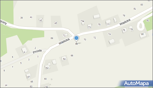 Czechówka, Wielicka, 68, mapa Czechówka