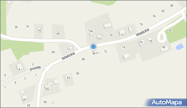 Czechówka, Wielicka, 70, mapa Czechówka