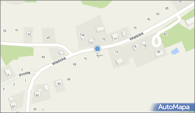 Czechówka, Wielicka, 72, mapa Czechówka