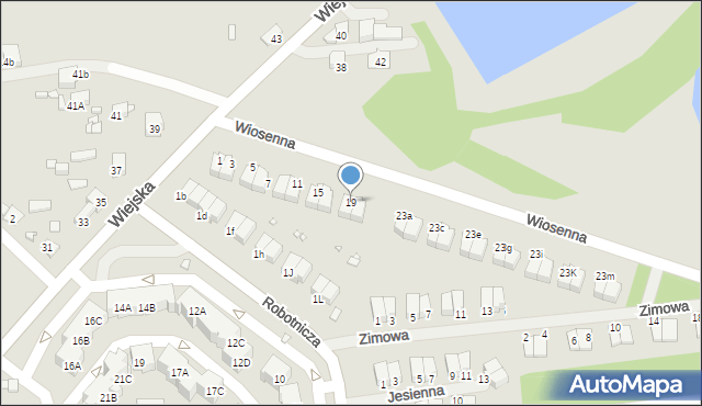 Czeladź, Wiosenna, 19, mapa Czeladź