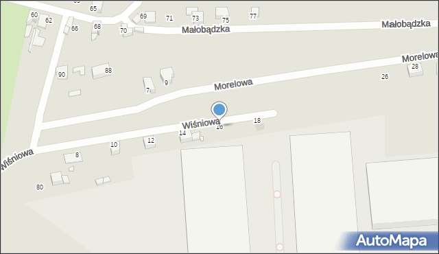 Czeladź, Wiśniowa, 16, mapa Czeladź