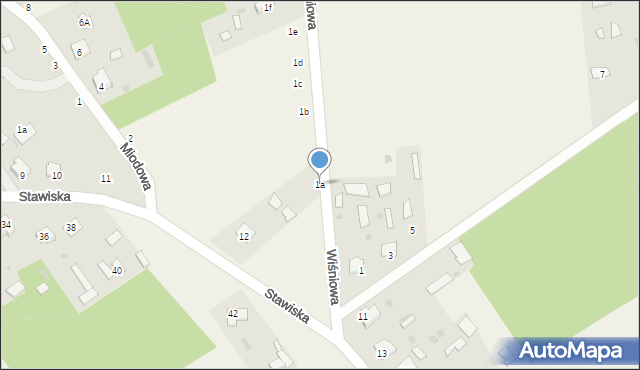 Czeremcha, Wiśniowa, 1a, mapa Czeremcha