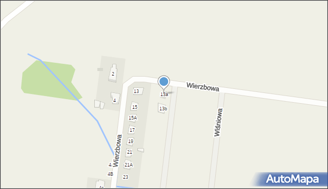 Czerlejnko, Wierzbowa, 13a, mapa Czerlejnko