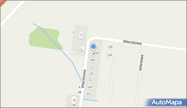 Czerlejnko, Wierzbowa, 15, mapa Czerlejnko