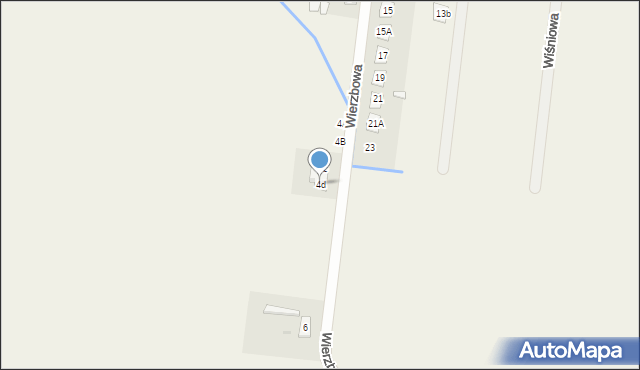 Czerlejnko, Wierzbowa, 4d, mapa Czerlejnko