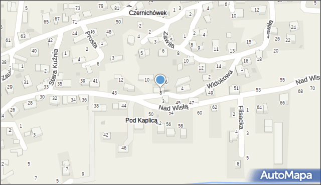 Czernichów, Widokowa, 8, mapa Czernichów