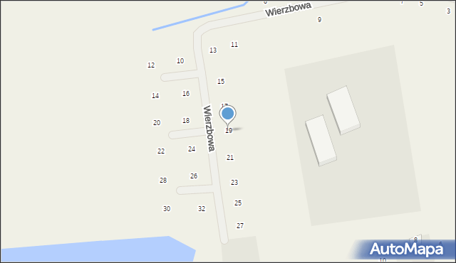 Czernichów, Wierzbowa, 19, mapa Czernichów