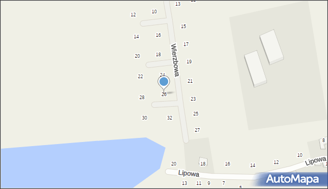 Czernichów, Wierzbowa, 26, mapa Czernichów