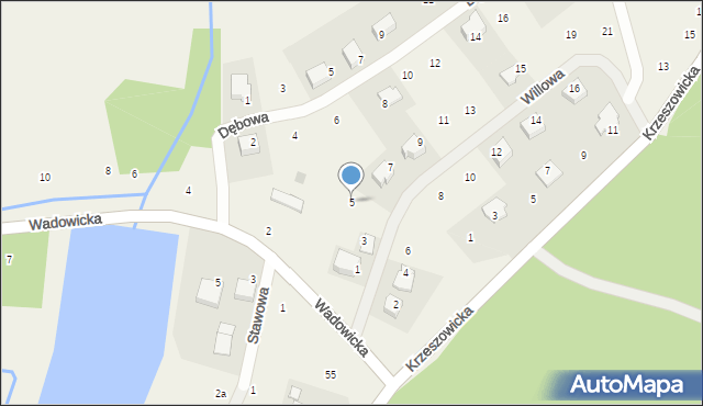 Czernichów, Willowa, 5, mapa Czernichów